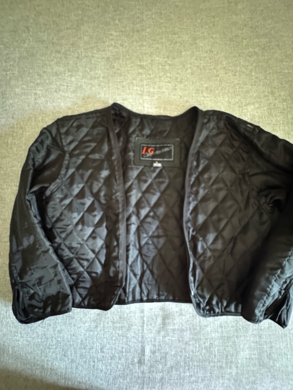 LG Leather Gear Asymmetrical Black Lined Motorcycle Jacket Size L - Picture 12 of 16